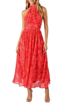 Petal & Pup Petal & Pup Primrose Floral Chiffon Halter Maxi Dress