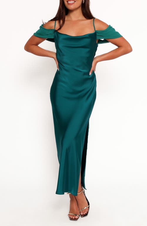 petal and pup off the shoulder dress Adair Off Shoulder Maxi Dress - Emerald Green