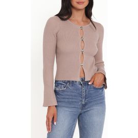 Petal & Pup Petal & Pup Rosienna Keyhole Cutout Rib Sweater