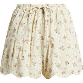 Petal & Pup Petal & Pup Scallop Hem Drawstring Cotton Shorts