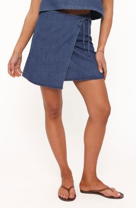Petal & Pup Petal & Pup Siena Denim Wrap Skirt