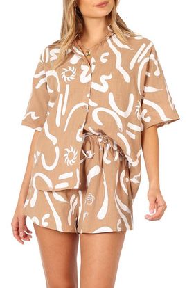 Petal & Pup Petal & Pup Soleil Button-Up Shirt & Shorts