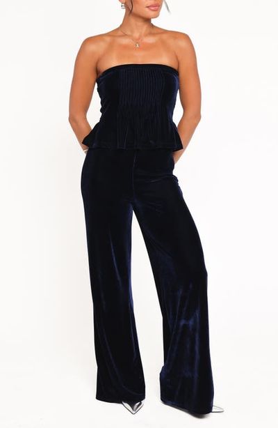 Petal & Pup Petal & Pup Sutton Strapless Peplum Jumpsuit