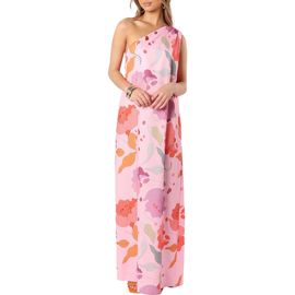 Petal & Pup Petal & Pup Tillie Floral One-Shoulder Maxi Dress