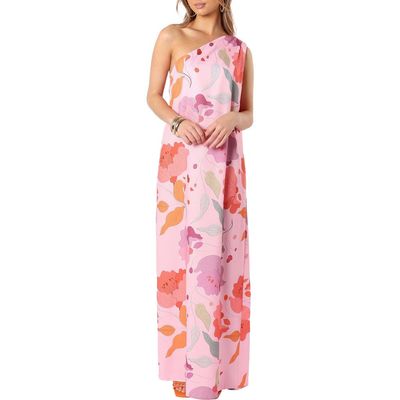Petal & Pup Petal & Pup Tillie Floral One-Shoulder Maxi Dress