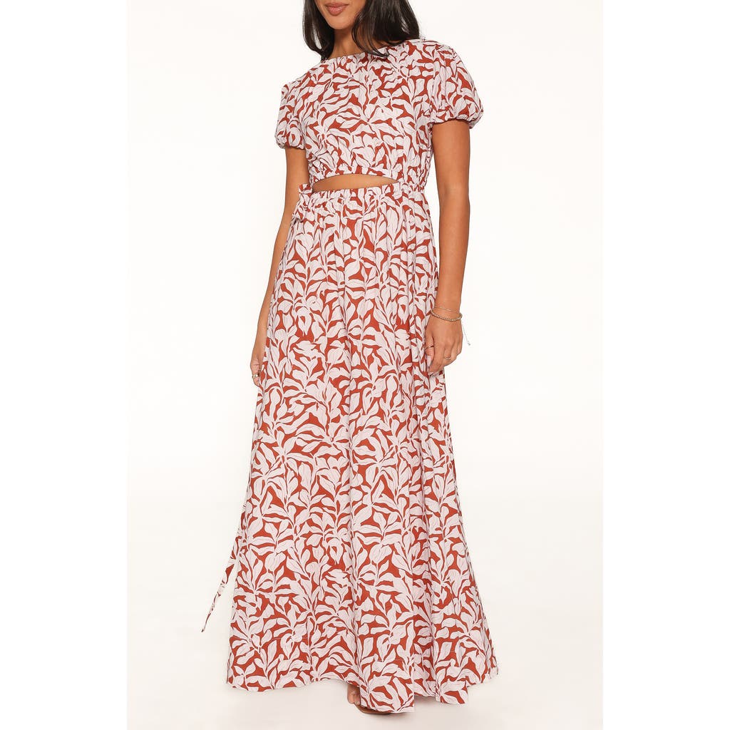 Petal & Pup Petal & Pup Toria Floral Cutout Cotton Maxi Dress