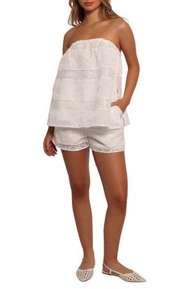 Petal & Pup Petal & Pup Wenira Lace Strapless Top & Shorts Set