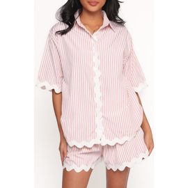 Petal & Pup Petal & Pup Wilson Rickrack Trim Shirt & Shorts Set