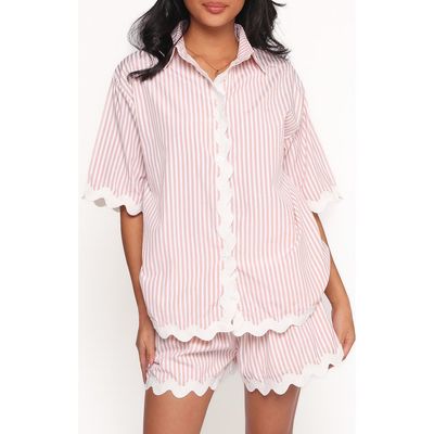 Petal & Pup Petal & Pup Wilson Rickrack Trim Shirt & Shorts Set