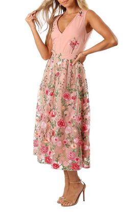 Petal & Pup Petal & Pup Wonderland Floral Embroidery Midi Dress