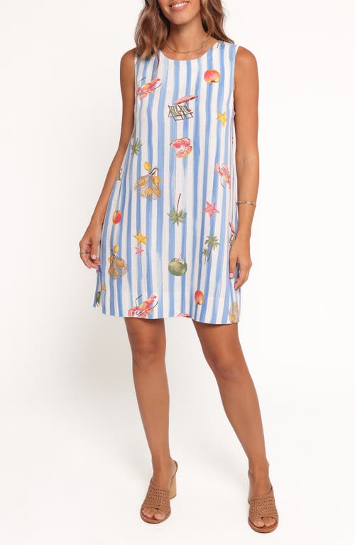 Petal & Pup Petal & Pup Zoe Stripe Vacation Print Minidress
