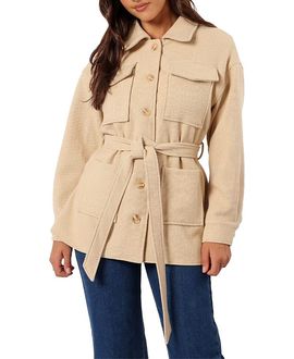 Petal And Pup Petal and Pup Arlow Tie Front Shacket