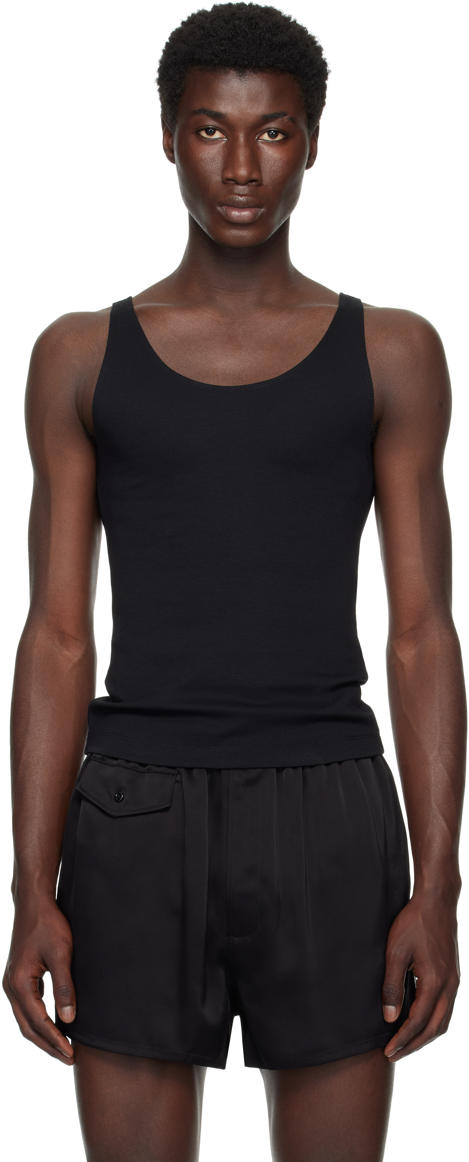 Peter Do - Black Han Open Back Tank Top