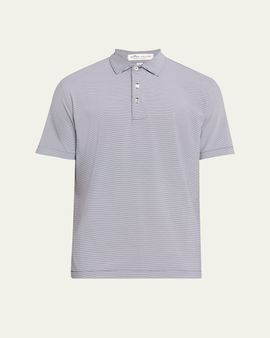 Peter Millar Men's Jubilee Stripe Stretch-Jersey Polo Shirt