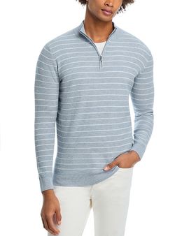 Peter Millar Peter Millar South Bend Striped Quarter Zip Sweater