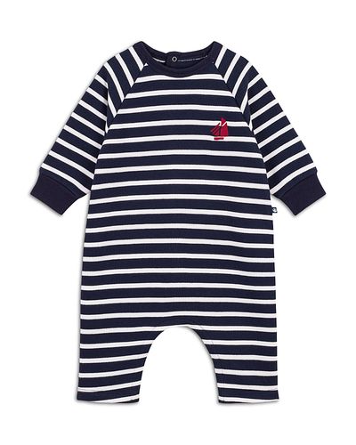 Petit Bateau Petit Bateau Boys' Long Sleeve Striped Romper