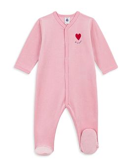 Petit Bateau Petit Bateau Girls' Applique Footie One Piece