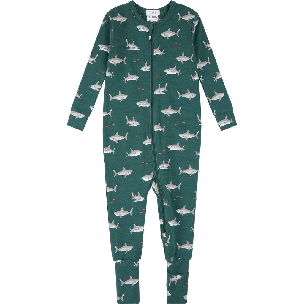 Petit Lem Petit Lem Print Convertible One-Piece Pajamas