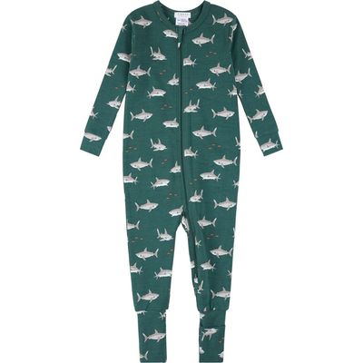 Petit Lem Petit Lem Print Convertible One-Piece Pajamas