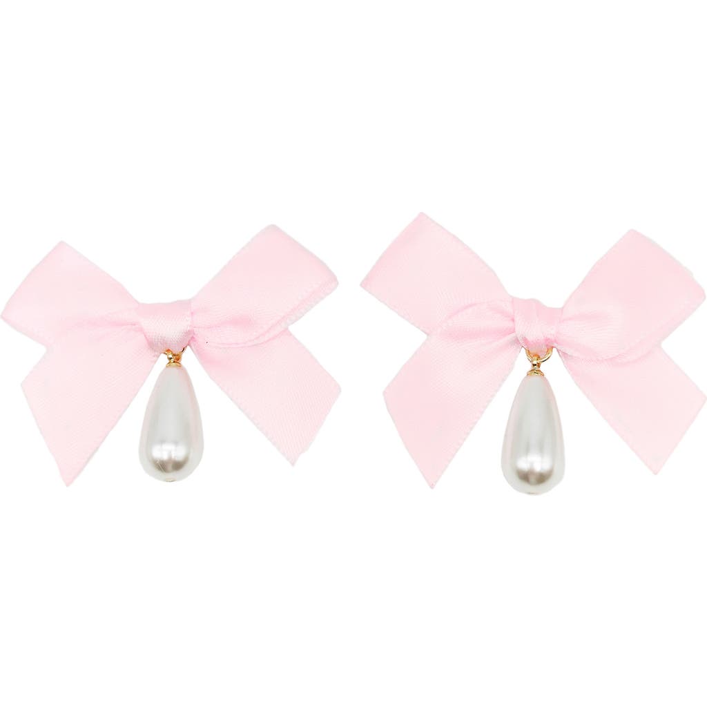 Petit Moments Petit Moments Bow Imitation Pearl Drop Earrings