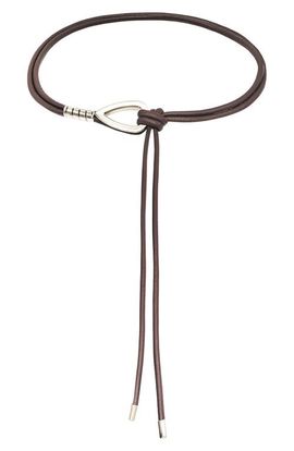Petit Moments Petit Moments Chrome Faux Leather Tie Belt