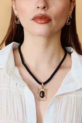 Petit Moments Petit Moments Coastal Gem Necklace in Brown, Women's at Urban Outfitters