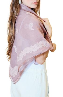 Petit Moments Petit Moments Everly Paisley Glitter Square Scarf