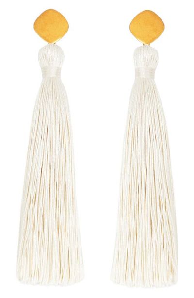 Petit Moments Petit Moments Fringe Tassel Linear Earrings
