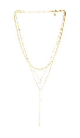 petit moments petit moments Layered Stone Lariat Necklace