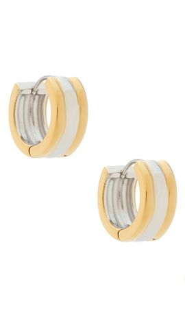 petit moments petit moments Mixed Metal Huggie Earrings