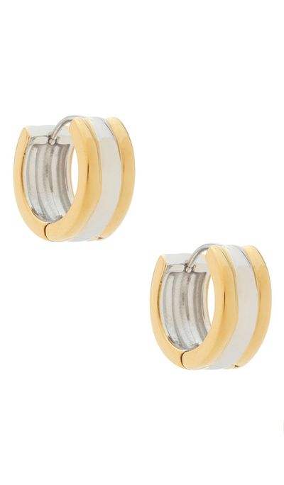 petit moments petit moments Mixed Metal Huggie Earrings