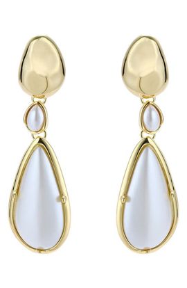 Petit Moments Petit Moments Saffron Imitation Pearl Drop Earrings
