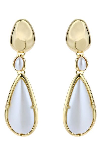 Petit Moments Petit Moments Saffron Imitation Pearl Drop Earrings
