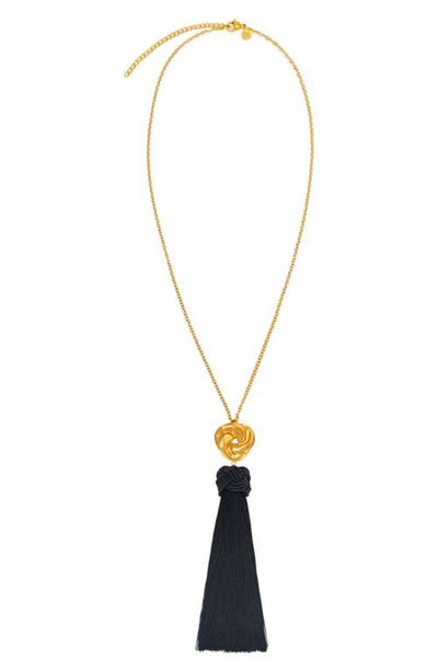 Petit Moments Petit Moments Sierra Knot Tassel Pendant Necklace