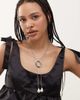 Petit Moments Petit Moments sunset statement lariat necklace with pearl pendants in silver-Gold - 1