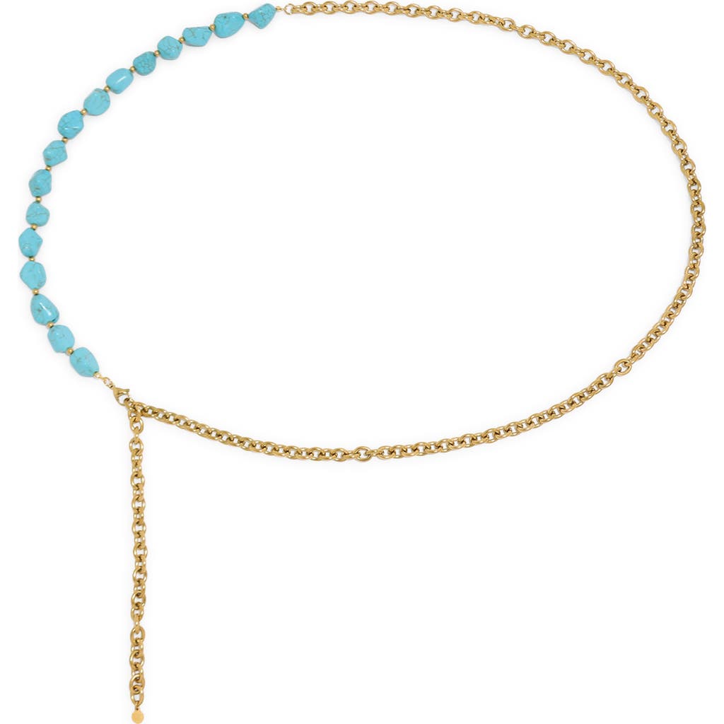 Petit Moments Petit Moments Turqouise Beaded Chain Belt