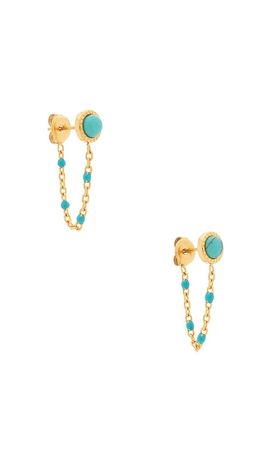 petit moments petit moments Turquoise Drop Earring