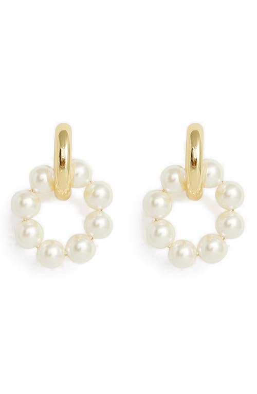 Petit Moments Petit Moments Tyson Imitation Pearl Hoop Earrings