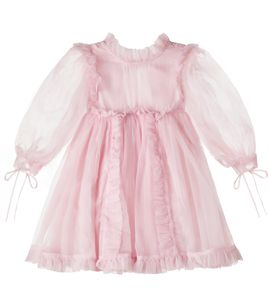 Petite Amalie Petite Amalie Bow-detail silk organza dress