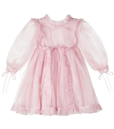 Petite Amalie Petite Amalie Bow-detail silk organza dress