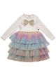 Petite Hailey Petite Hailey Girls' Bow Layered Tutu Dress - 1