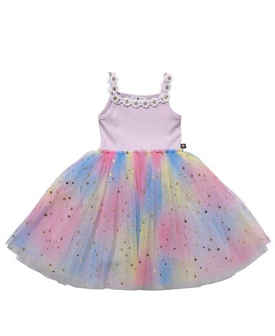 Petite Hailey Petite Hailey Girls' Flower Lace Tutu Dress