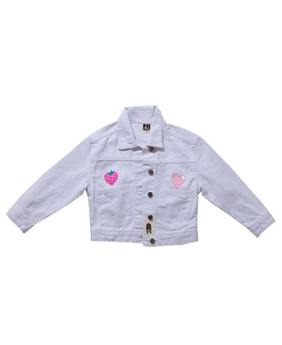 Petite Hailey Petite Hailey Girls' Patched Denim Jacket