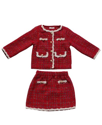 Petite Hailey Petite Hailey Girls' Tweed Jacket Set