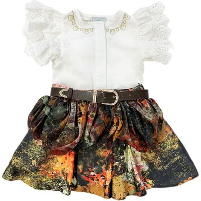 Petite Maison Kids Petite Maison Kids Alexis Blouse and Skirt Set