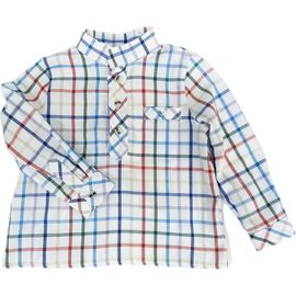 Petite Maison Kids Petite Maison Kids Charlie Checkered Mandarin Collar Shirt