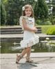 Petite Maison Kids Petite Maison Kids Girls' Alex White Ruffle Dress with Black Contrast Line - 3