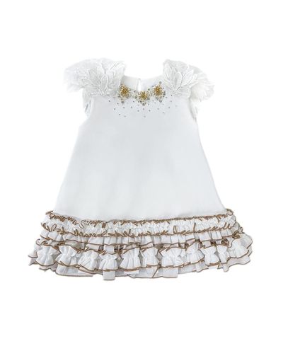 Petite Maison Kids Petite Maison Kids Girls' Angelina White Feather Wings Dress