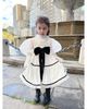 Petite Maison Kids Petite Maison Kids Girls' Aurora Ivory Velour Dress with Tulle Puff Sleeves - 5