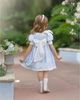 Petite Maison Kids Petite Maison Kids Girls' Charlotte Baby Blue Linen Dress- Baby, Little Kid, Big Kid - 3